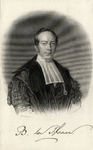 104878 Portret van B. ter Haar, geboren 18 juni 1806, hoogleraar in de theologie aan de Utrechtse hogeschool ...